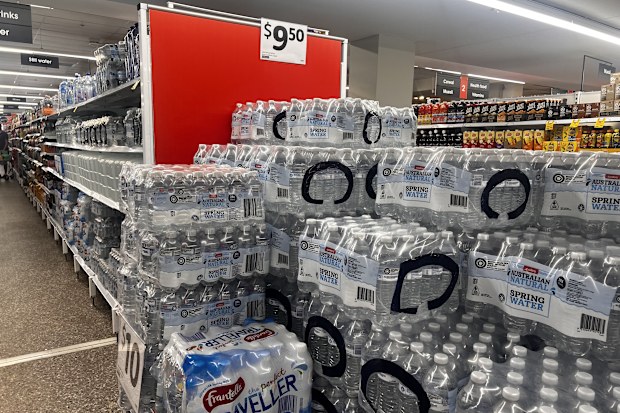 coles water price hike supermarket groceries cost of living