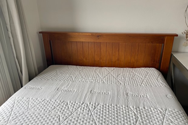 Emma mattress on a bed frame