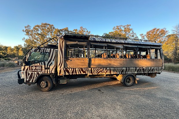 The Zoofari tour bus at Taronga Western Plains Zoo.