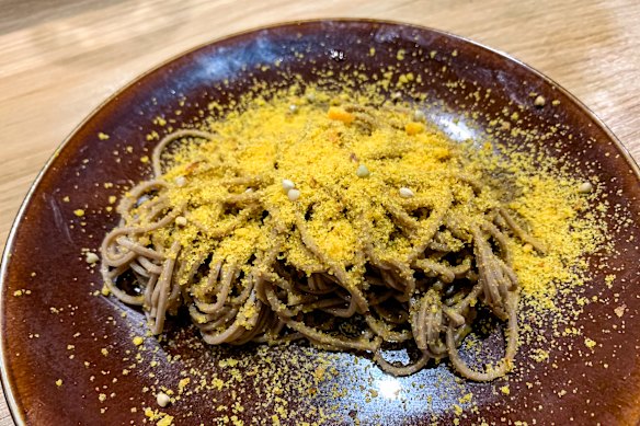 Soba with karasumi.