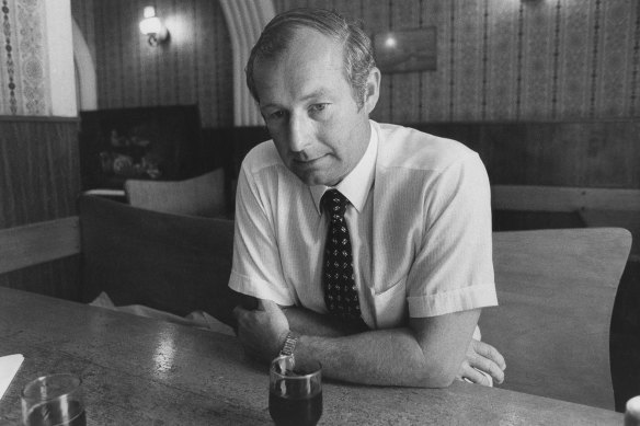 In an Oxford Street coffee shop in 1982.