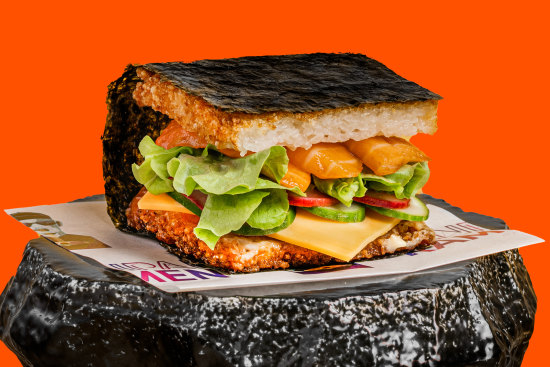 Salmon burger.