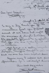 The letter written in 1968 by then Primary Industry Minister Doug Anthony to George Thaung. It was a cherished memento, albeit in water-damaged when the Thaungs' home was flooded in 1971.
