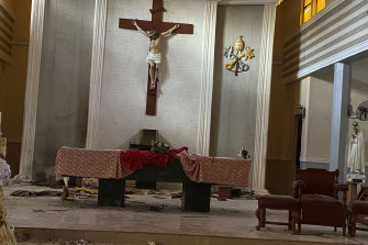 St. Francis Catholic Church in Owo, Nigeria after the attack.