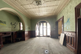 One of the main downstairs drawing rooms inside Home at Kangaroo Point.