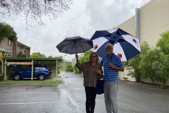 Julia and Anthony Mayfield say their Rochedale South unit is now worth half of what it was before the motorway was widened.