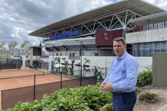 Mark Handley would like to see Pat Rafter Arena weather-proofed.