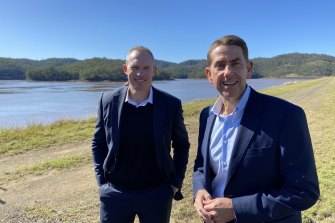 Energy Minister Mick de Brenni and Treasurer Cameron Dick announce plans to boost pumped hydro energy production in Queensland in an energy switch designed to lower electricity prices.