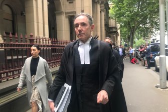 David Hallowes, SC, pictured outside court in 2019.