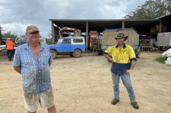 Banana growers Ross (left) and Tony Lindsay say the central route option is best and argue the highway should be built before it becomes too urbanised and too expensive to acquire.
