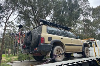 The vehicle seized by police in Gippsland, east of Melbourne. 