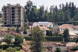This white car is permanently parked on a hill overlooking the home of Rwanda’s leading opposition figure Victoire Ingabire in Kigali. 