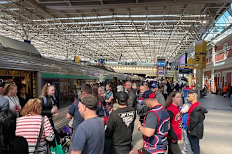 Busy Perth station.