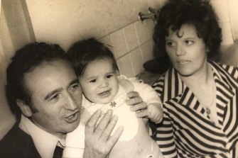 Mark Brandi with his parents in the late 1970s.