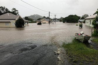 The floods in East Lismore.