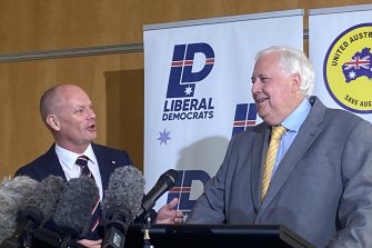 Former Queensland premier Campbell Newman and billionaire Clive Palmer of the United Australia Party will trade party preferences at the next election.