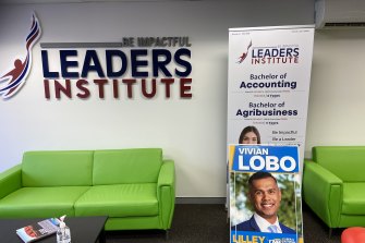 Mr Lobo’s workplace, the Leaders Institute at Woolloongabba, where staff said he was until recently a director.