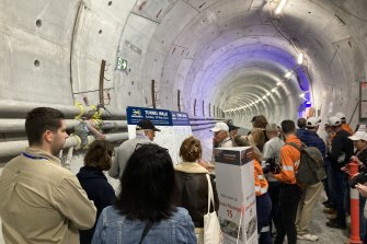 A select few got to walk through the Cross River Rail tunnels last week.