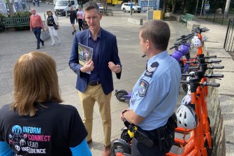 Transport Minister Mark Bailey announces the lower speed limits for e-scooters, to come into effect from November 1.