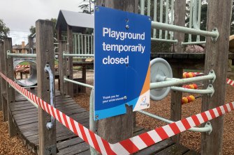 Playgrounds across Melbourne have been closed.