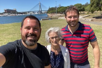 Dan Wilson (left) was hoping to visit his grandmother as soon as South Australia opens its border on November 23.