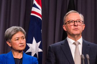 Foreign Affairs Minister Penny Wong and Prime Minister Anthony Albanese: other than Indigenous Australians, we are all “from” somewhere else. 