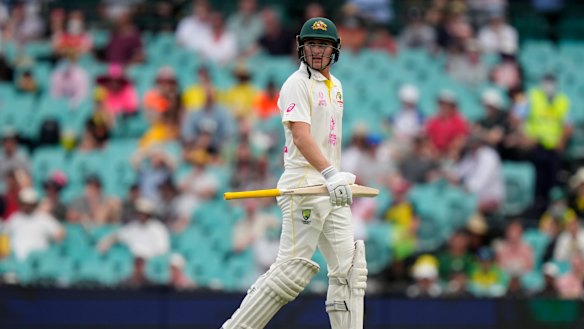 Marnus Labuschagne walks off the SCG. 