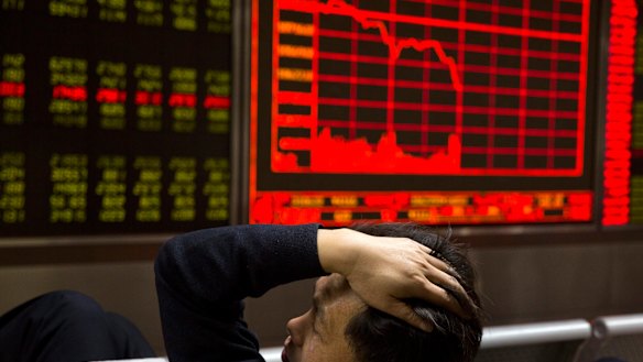 China's stock market fell heavily, rattled by an injection of cash into its banking system.