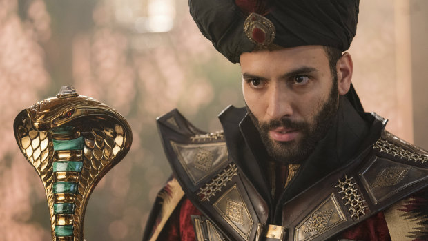 Marwan Kenzari plays the wicked Jafar with  absolute conviction. 