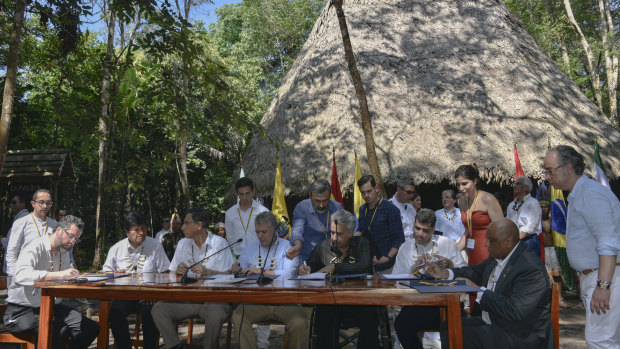 South American Amazon countries met to agree on cooperating to save the rainforest.