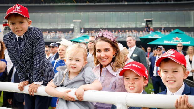 Cathy McEvoy and the kids wait for Kerrin to return on Classique Legend.