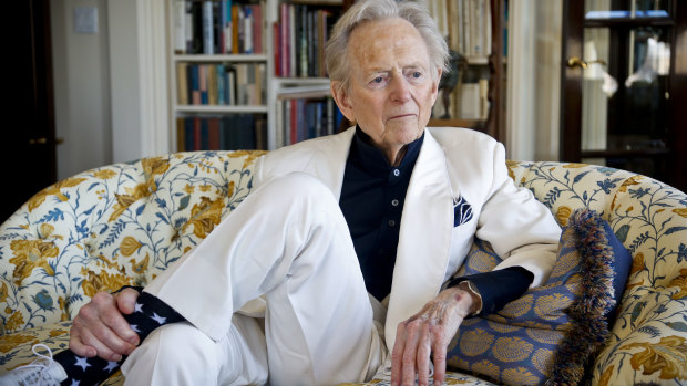 American author Tom Wolfe, pictured during a 2016 interview, has died at the age of 88.