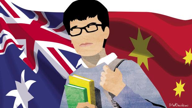 Chinese students account for 60 per cent of all international students at Australia's top universities. Illustration: Matt Davidson