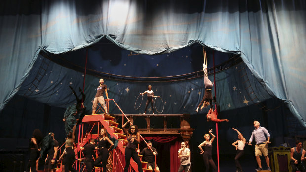 The cast has been able to rehearse on the stage rather than in a studio.