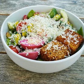 Chop chop salad at Mammoth Cafe.