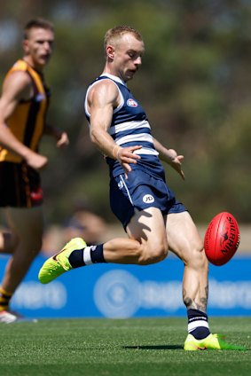 Familiar face: James Worpel stepped out for the Cats for the first time.