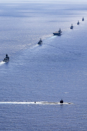 US, Australian and allied naval vessels take part in Exercise Pacific Vanguard in August.