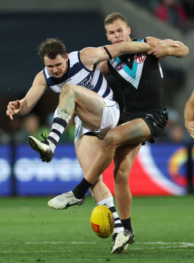 Patrick Dangerfield is back on the sidelines with another injury.