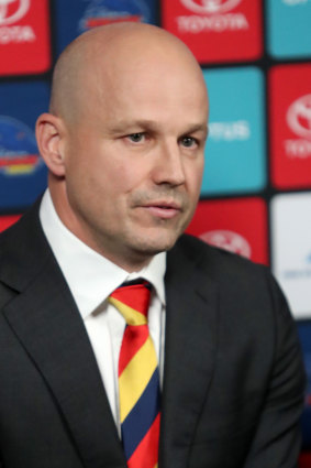 Matthew Nicks is unveiled as new Adelaide coach.