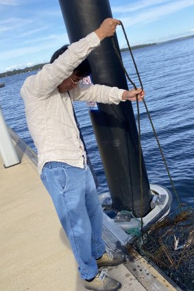 John Changjin Li pictured at Lake Macquarie.