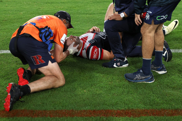 James Tedesco took a severe blow to the head on Friday night.