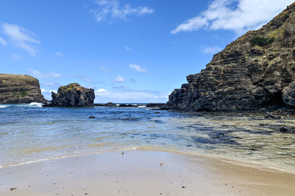 The rock pools at Bushrangers Bay, known by local surfers as the Mornington Peninsula's most remote beach.