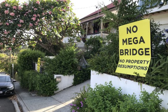 Boundary Street households at West End are worried about an option to run a green bridge between St Lucia and West End. Three homes will be resumed if Option C goes ahead.