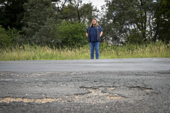 Janine Stembridge’s car was damaged by driving on potholes around Woodend. 