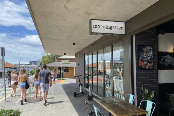 West End’s Morning After cafe on Vulture Street, which was visited by the PA Hospital doctor on Thursday.