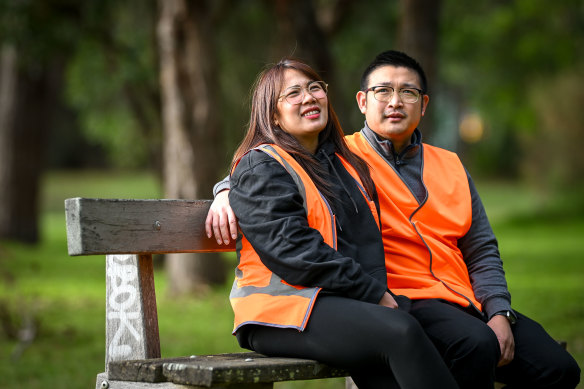 Chris Tan and wife Joan Latoja both work a second job with Amazon to pay for their children’s extracurricular activities.