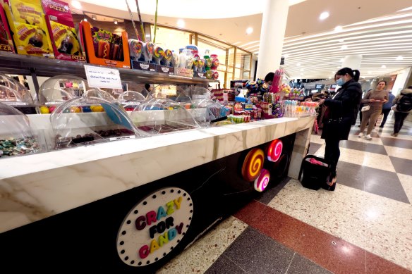 The Crazy for Candy store in Westfield Burwood is owned by Joe Tripodi.