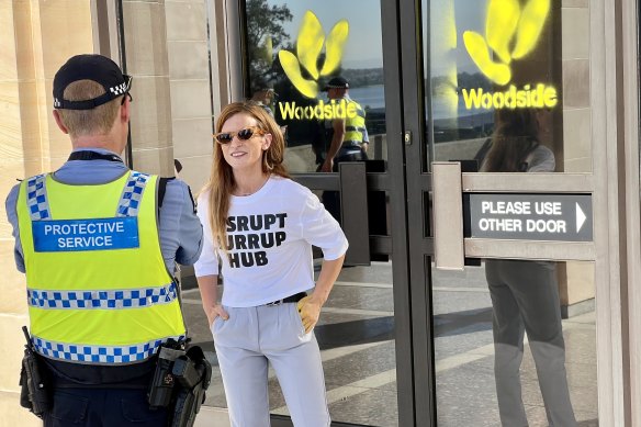 A Disrupt the Burrup Hub protest at WA Parliament.
