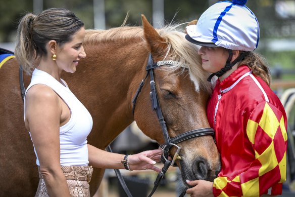 Payne with Scarlette and her horse Sweetie at the Rochester Pony Club.