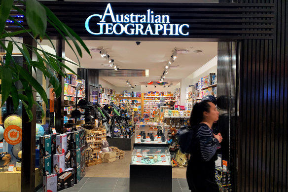 The Australian Geographic store in Westfield Parramatta, which will be rebranded as My Geographic.